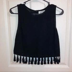 Crop top with fringe